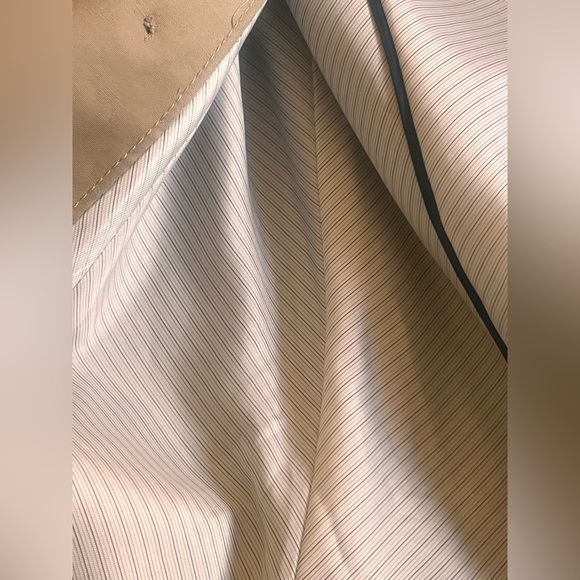 Zara Camel mid length khaki tan Trench Coat size small - Picture 8 of 15